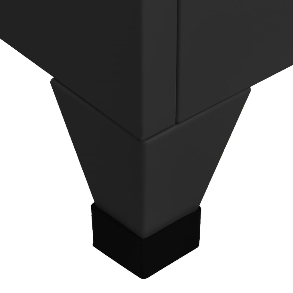 vidaXL Szafka zamykana na klucz, czarna, 38x40x180 cm, stalowa
