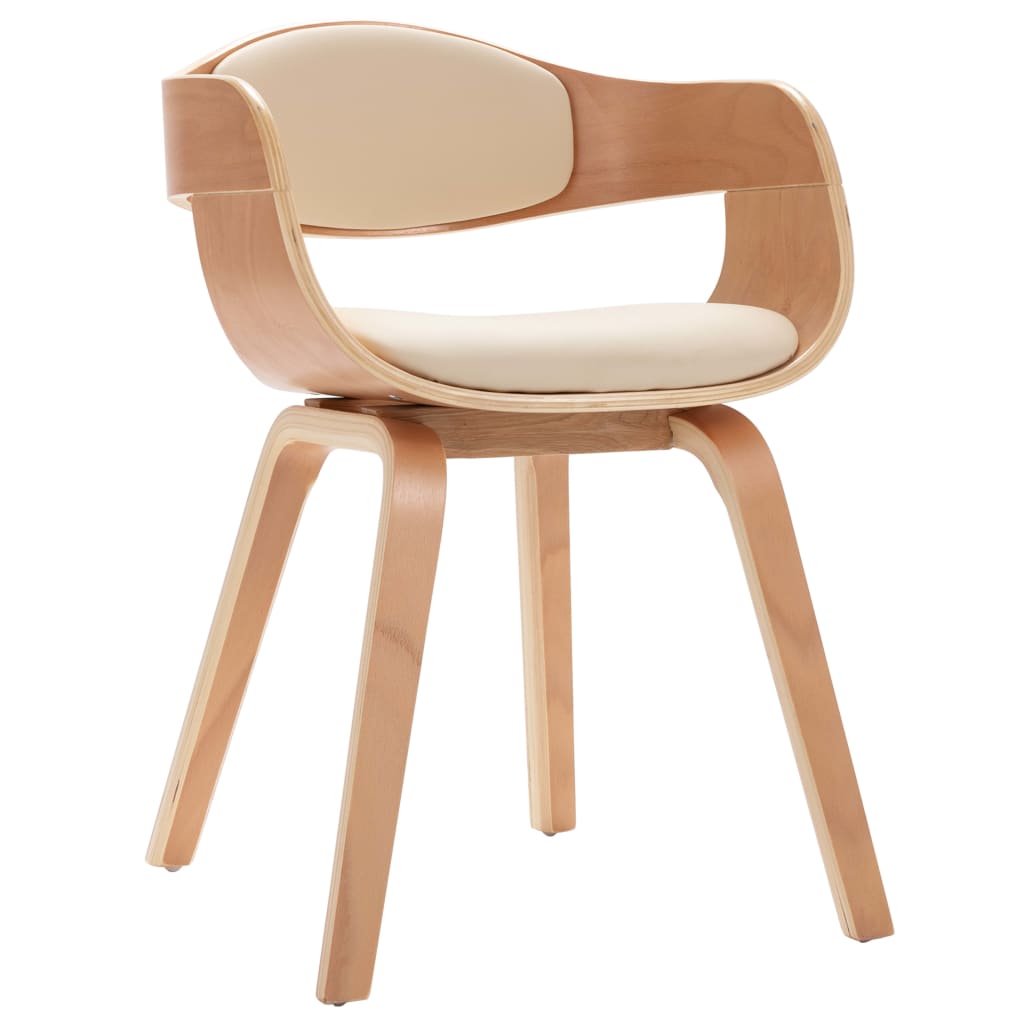 vidaXL Krzesła stołowe, 2 szt., gięte drewno i sztuczna skóra