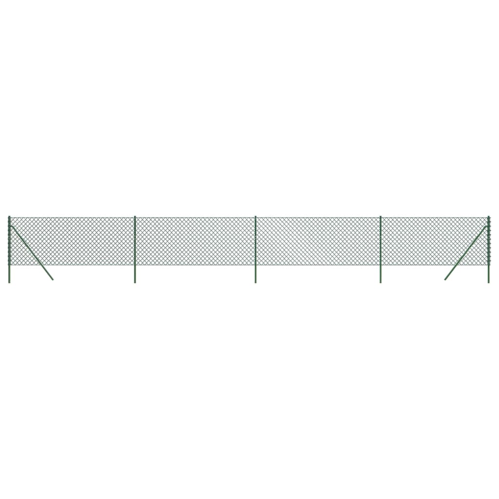 vidaXL Ogrodzenie z siatki, zielone, 0,8x10 m