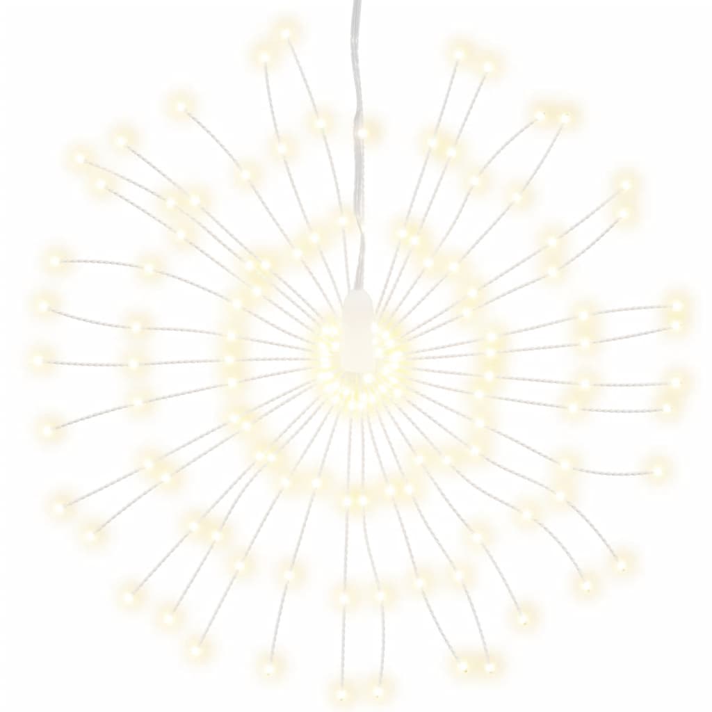 vidaXL Ogrodowa lampka fajerwerkowa, ciepła biel, 20 cm, 140 LED