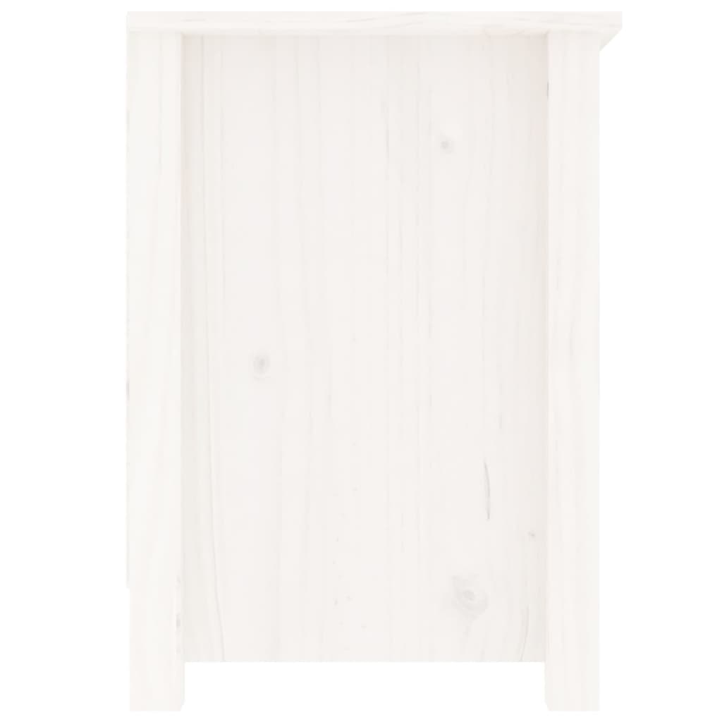 vidaXL Szafka telewizyjna, biała, 103x36,5x52 cm, lite drewno sosnowe
