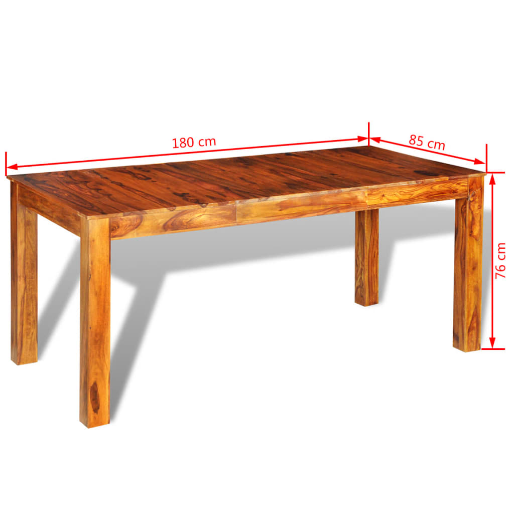 vidaXL Stół z drewna sheesham, 180x85x76 cm