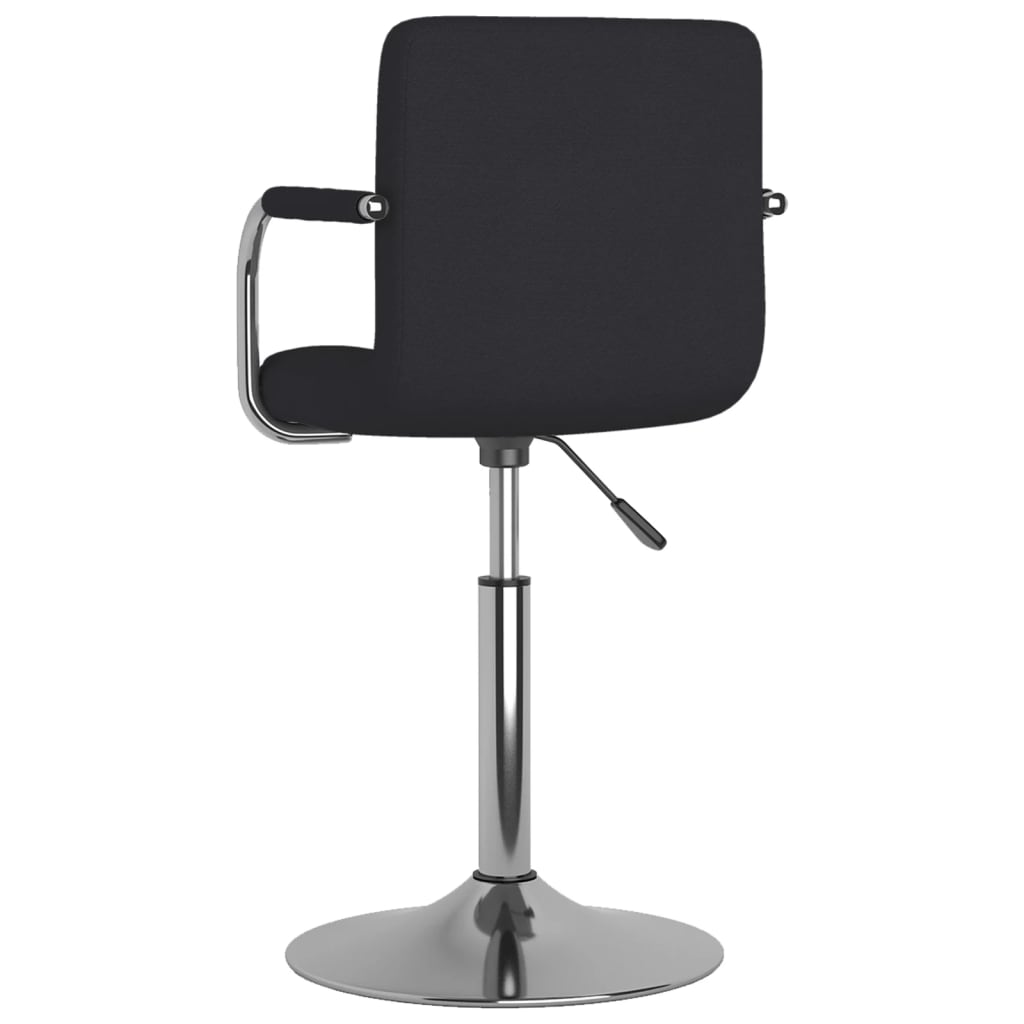 vidaXL Krzesło stołowe, czarne, tapicerowane tkaniną