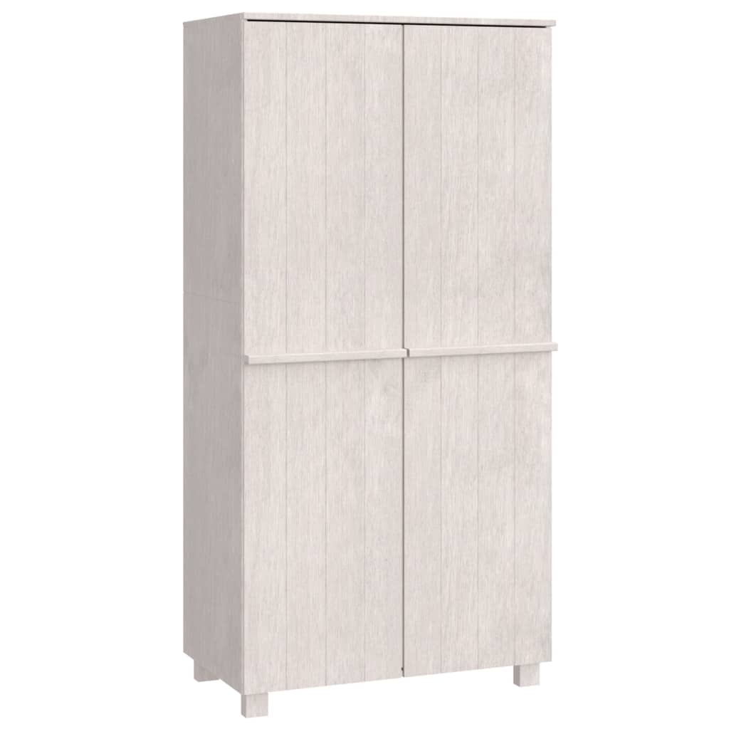 vidaXL Szafa garderobiana, biała, 89x50x180 cm, drewno sosnowe