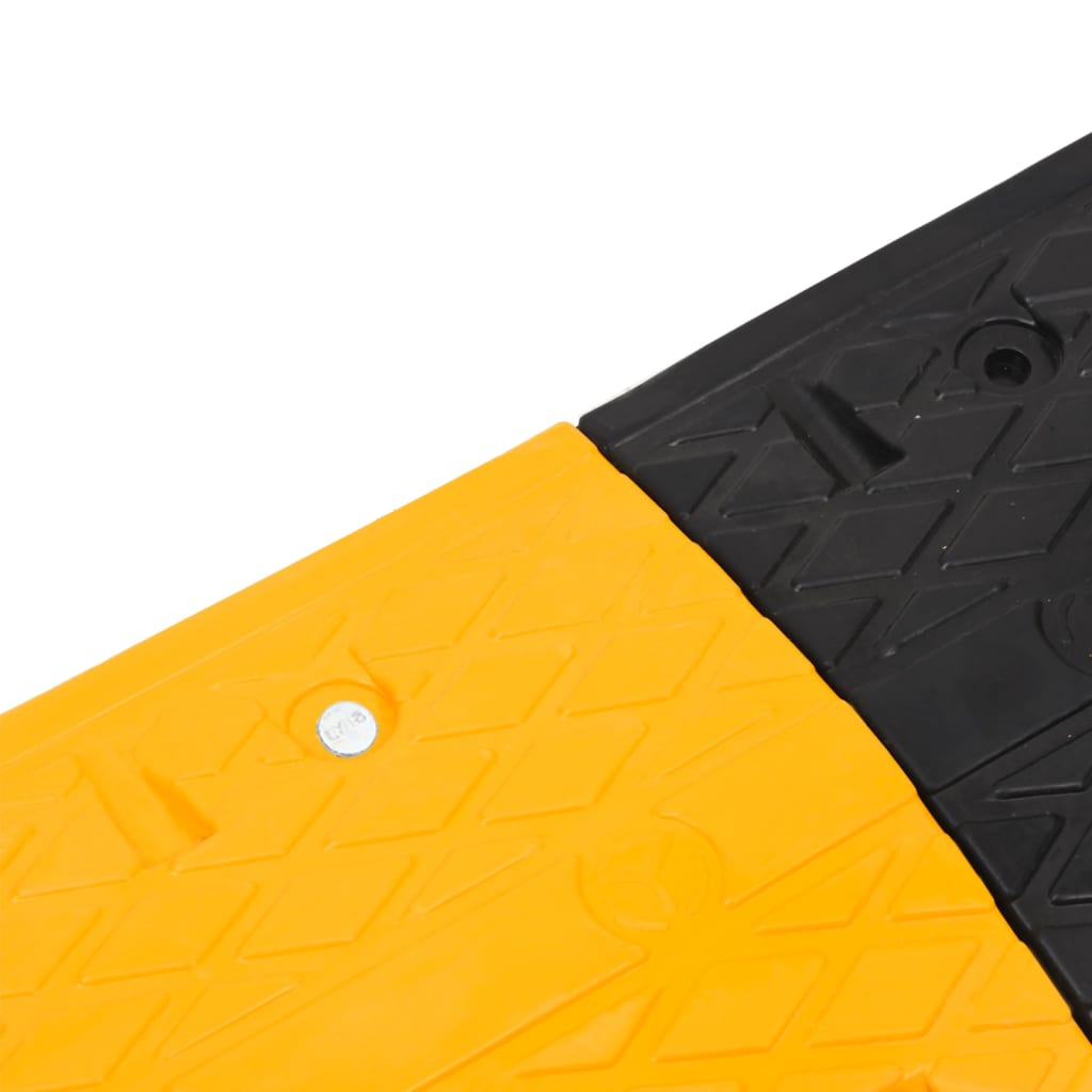 vidaXL Próg zwalniający, żółto-czarny, 323x32,5x4 cm, gumowy