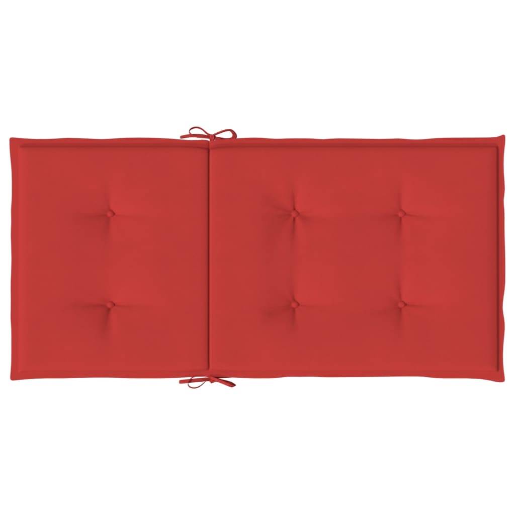 vidaXL Poduszki na krzesła ogrodowe, 4 szt., czerwone, 100x50x3 cm