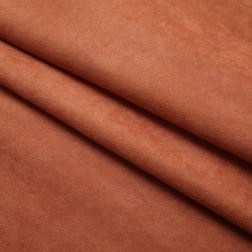 vidaXL Zasłony zaciemniające z haczykami, 2 szt., rdzawe, 140x245 cm