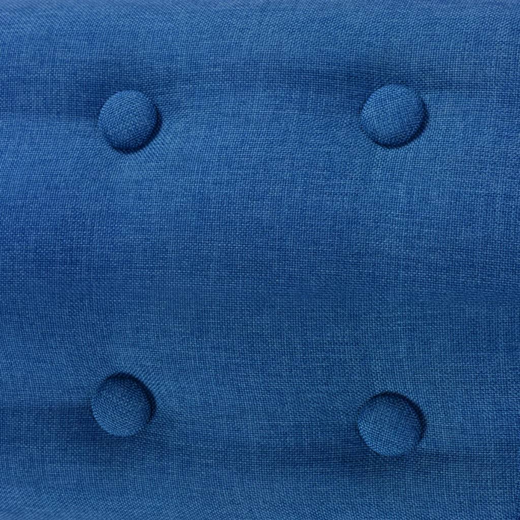 vidaXL Fotel, niebieski, tkanina