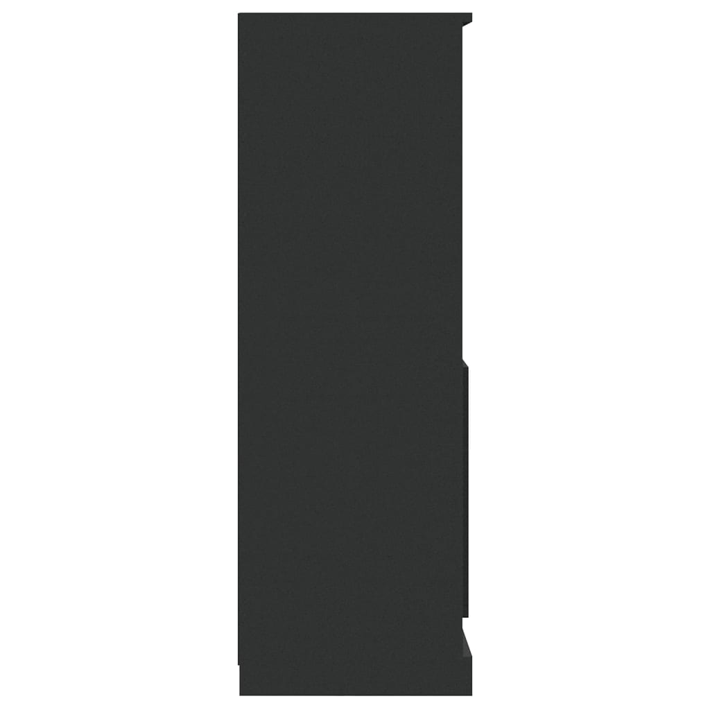vidaXL Kredens, czarny, 60x35,5x103,5 cm, materiał drewnopochodny