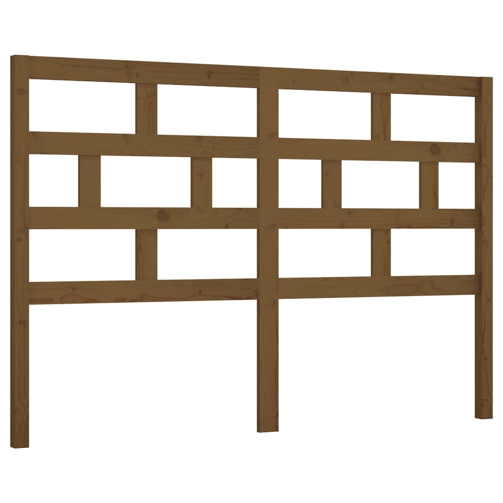 vidaXL Wezgłowie łóżka, brązowe, 156x4x100 cm, lite drewno sosnowe