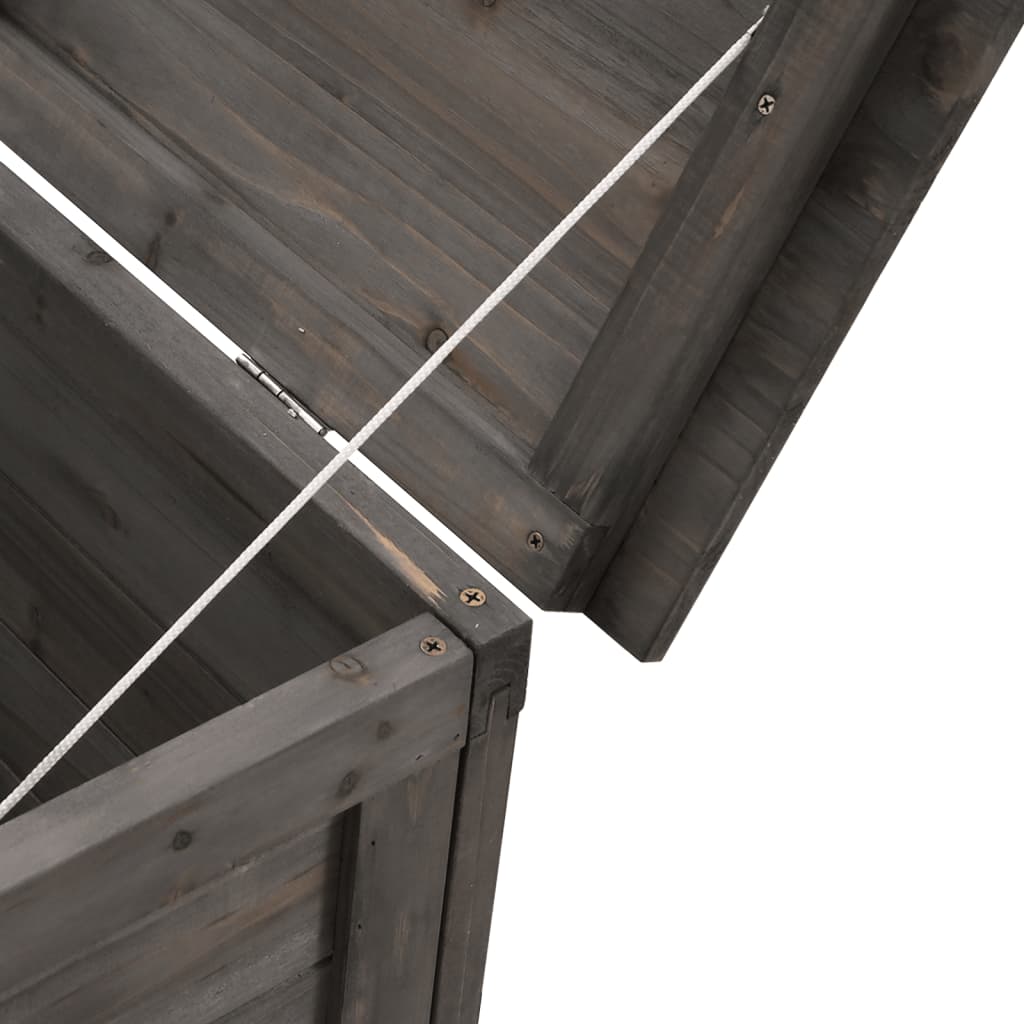 vidaXL Skrzynia ogrodowa, antracytowa, 50x49x56,5 cm, drewno jodłowe