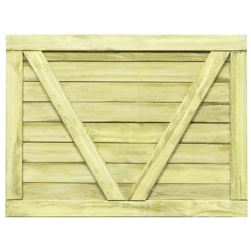vidaXL Furtka ogrodowa, impregnowane drewno sosnowe, 75 x 100 cm