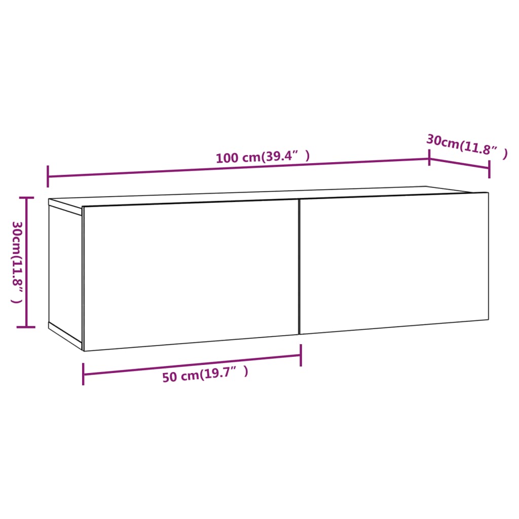 vidaXL 8-częściowy zestaw szafek telewizyjnych, przydymiony dąb