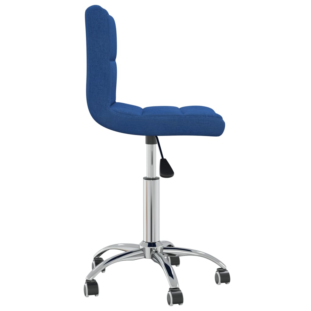 vidaXL Obrotowe krzesła stołowe, 2 szt., niebieskie, obite tkaniną