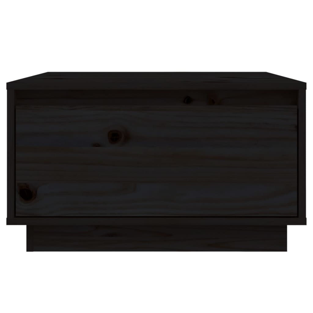 vidaXL Stolik kawowy, czarny, 55x56x32 cm, lite drewno sosnowe