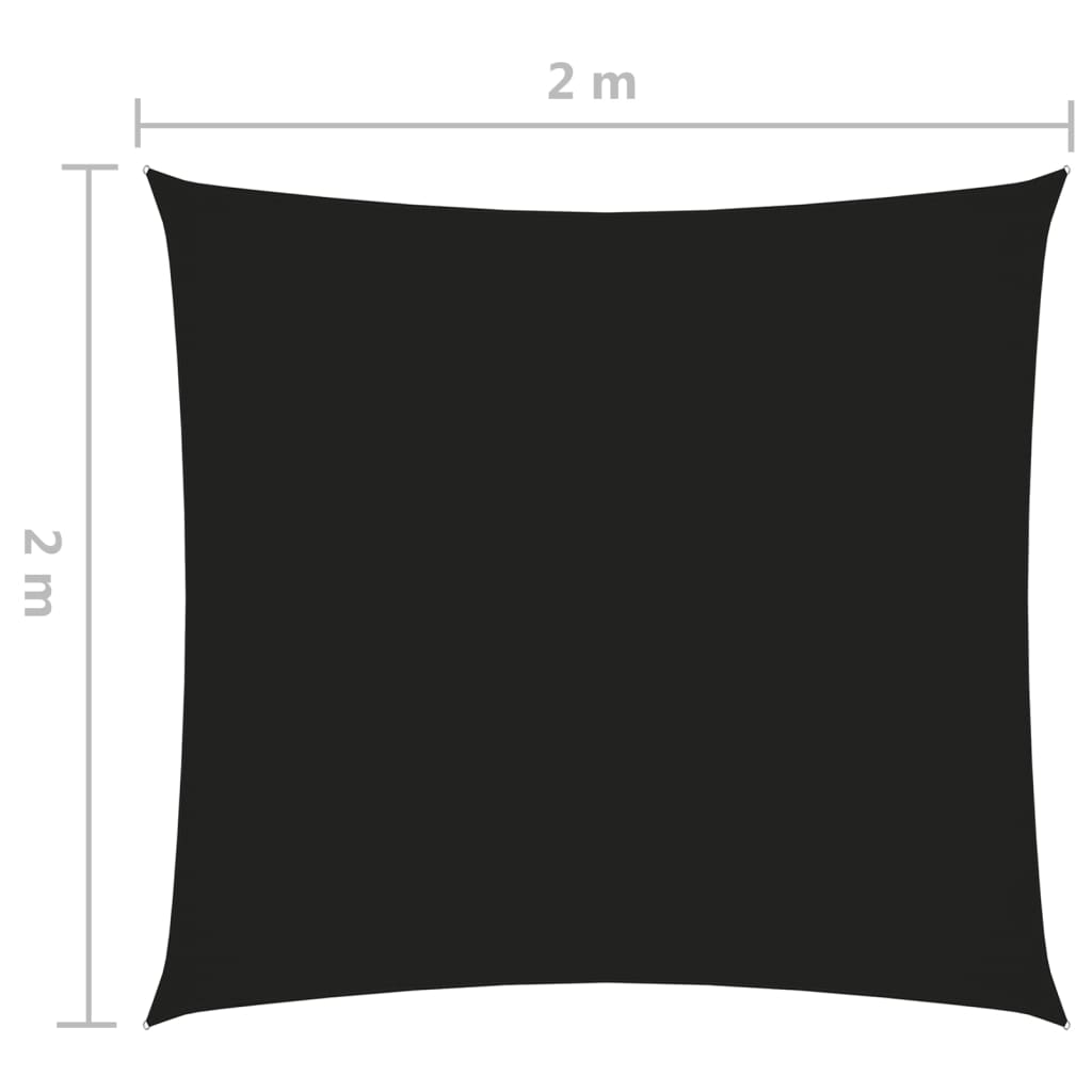 vidaXL Kwadratowy żagiel ogrodowy, tkanina Oxford, 2x2 m, czarny