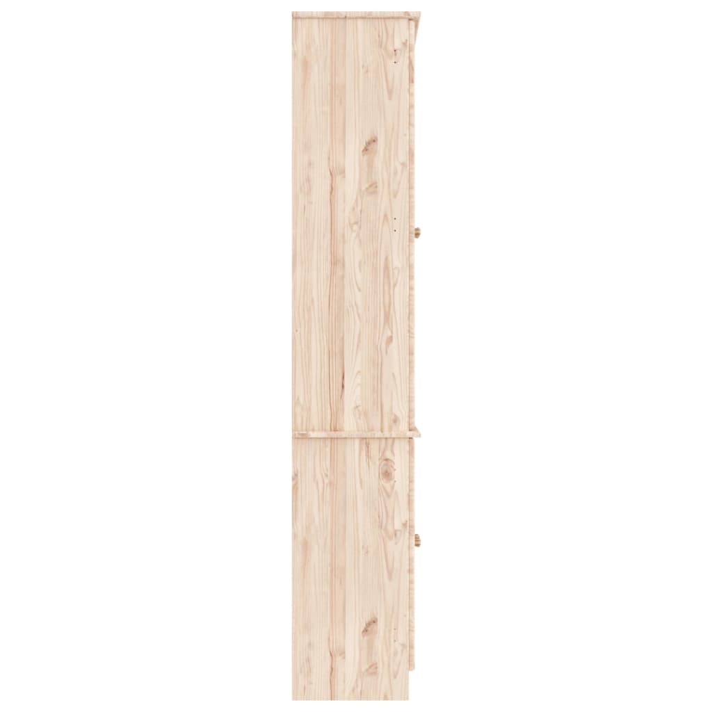 vidaXL Witryna ALTA, 77x35x186,5 cm, lite drewno sosnowe