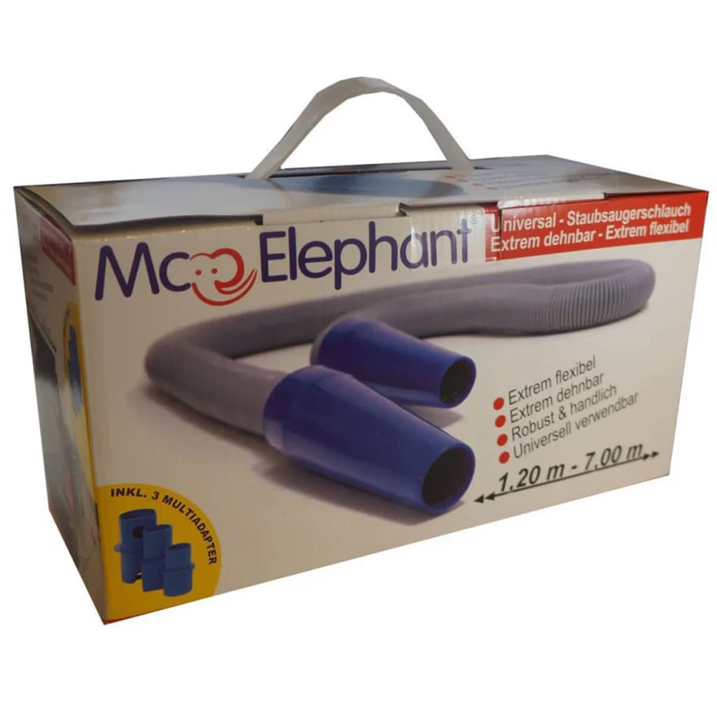 Mc Elephant Rura elastyczna do odkurzacza, 7 m, szara