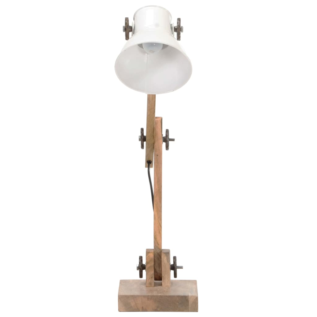 vidaXL Industrialna lampa stołowa, biała, okrągła, 58x18x90 cm, E27