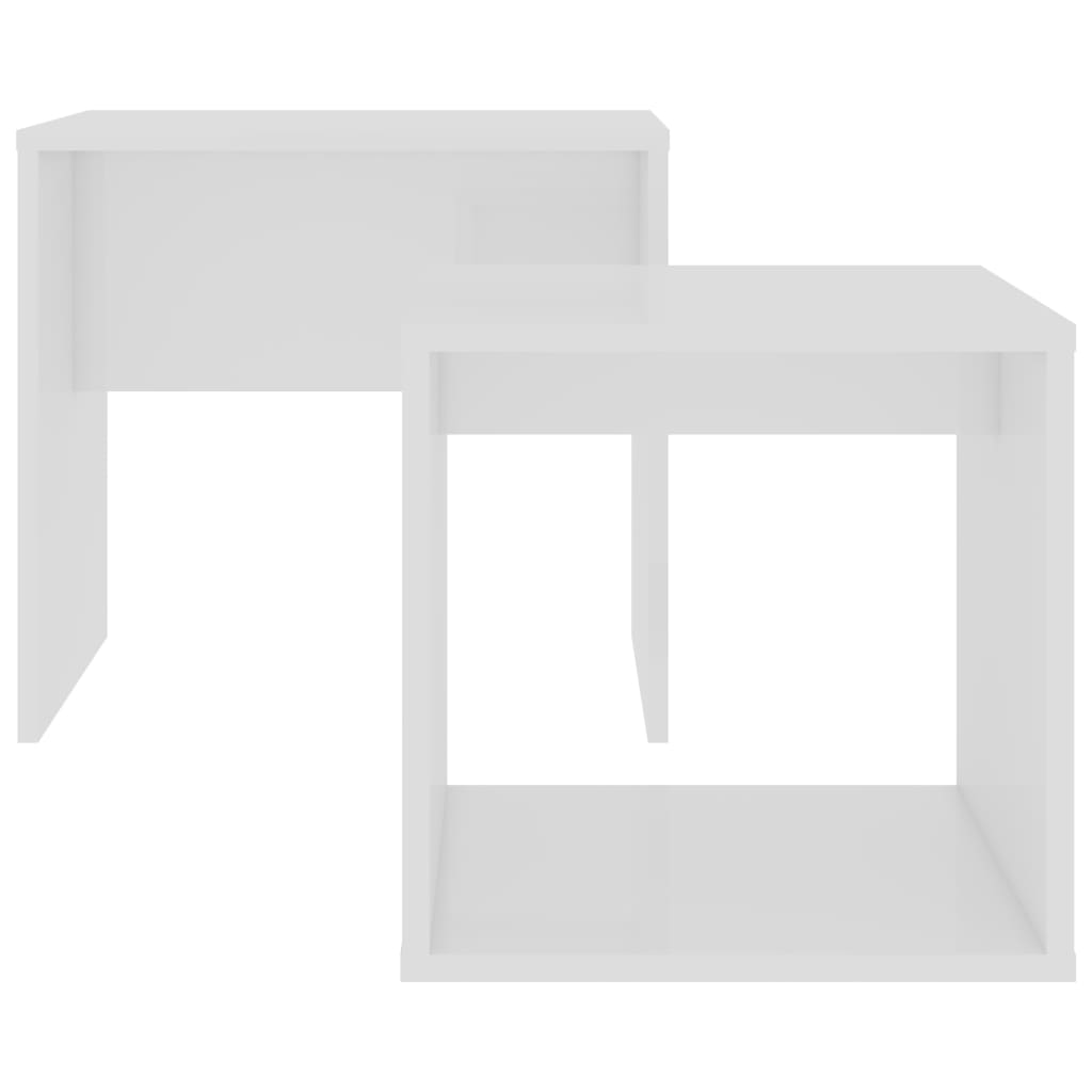 vidaXL Zestaw stolików kawowych, biały, 48x30x45 cm