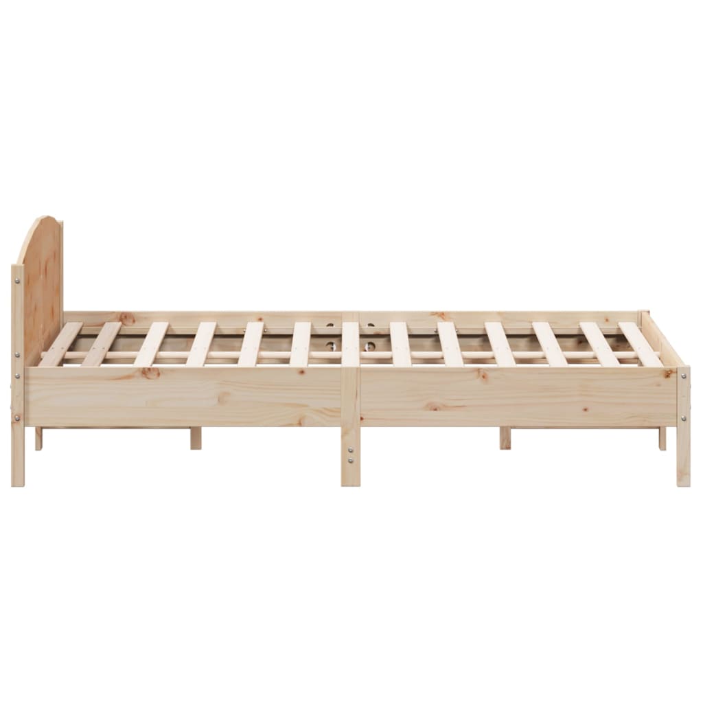 vidaXL Rama łóżka z wezgłowiem, 200x200 cm, lite drewno sosnowe