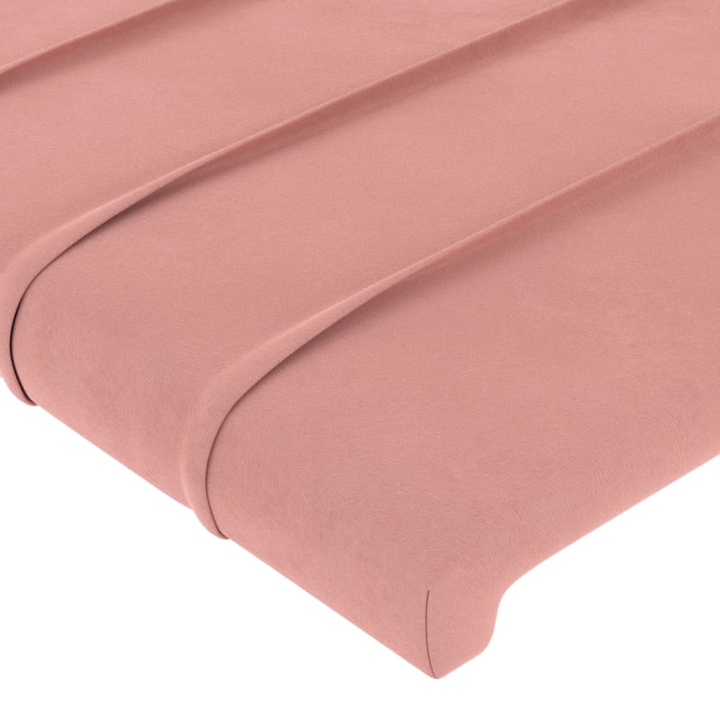 vidaXL Zagłówki do łóżka, 2 szt., różowy, 100x5x78/88 cm, aksamitny