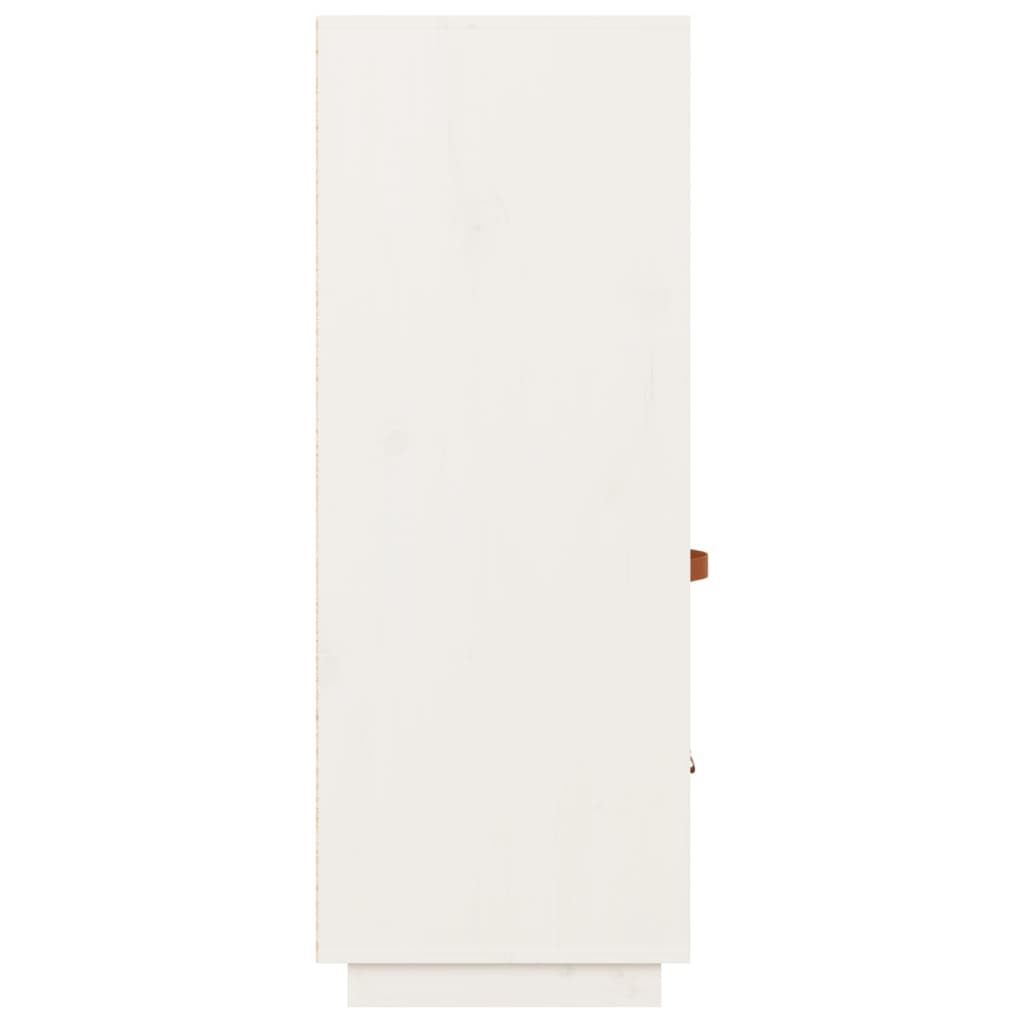 vidaXL Szafka, biała, 67x40x108,5 cm, lite drewno sosnowe