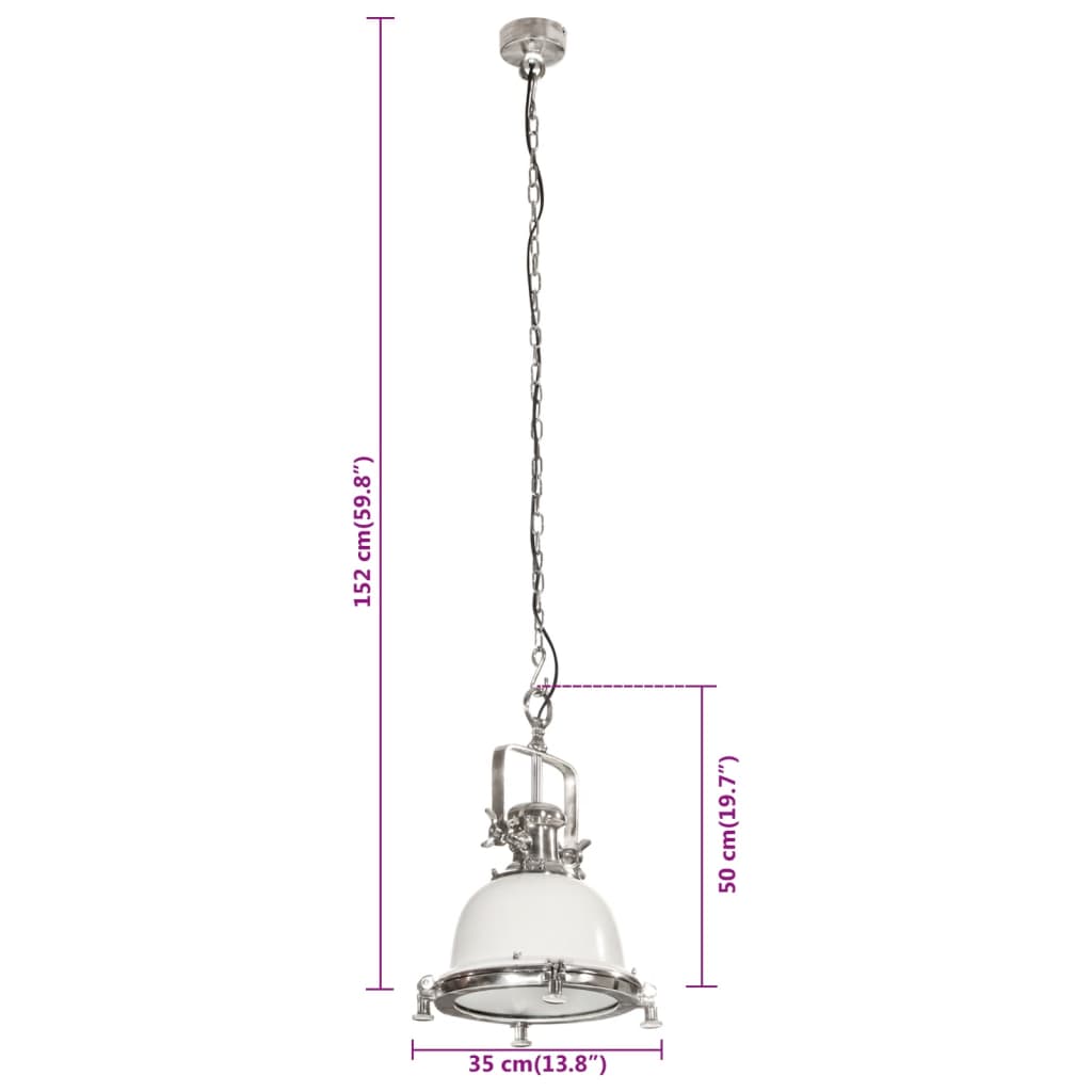 vidaXL Lampa wisząca, 35x35x152 cm, aluminium