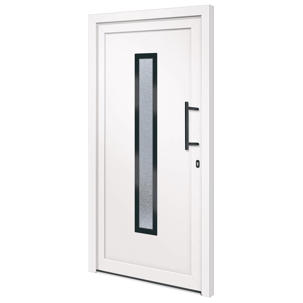vidaXL Drzwi wejściowe, białe, 108x208 cm, PVC