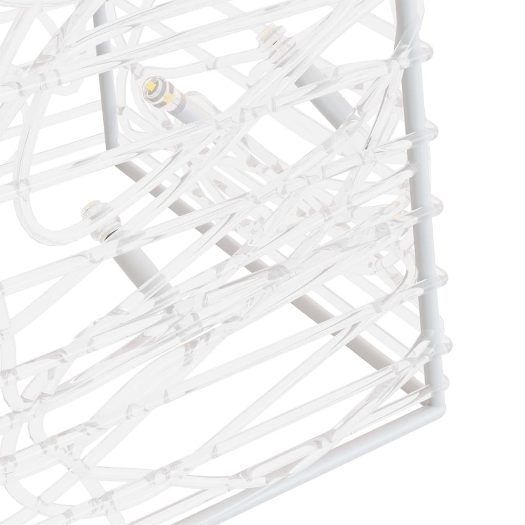 vidaXL Akrylowy stożek dekoracyjny, zimne białe LED, 60 cm