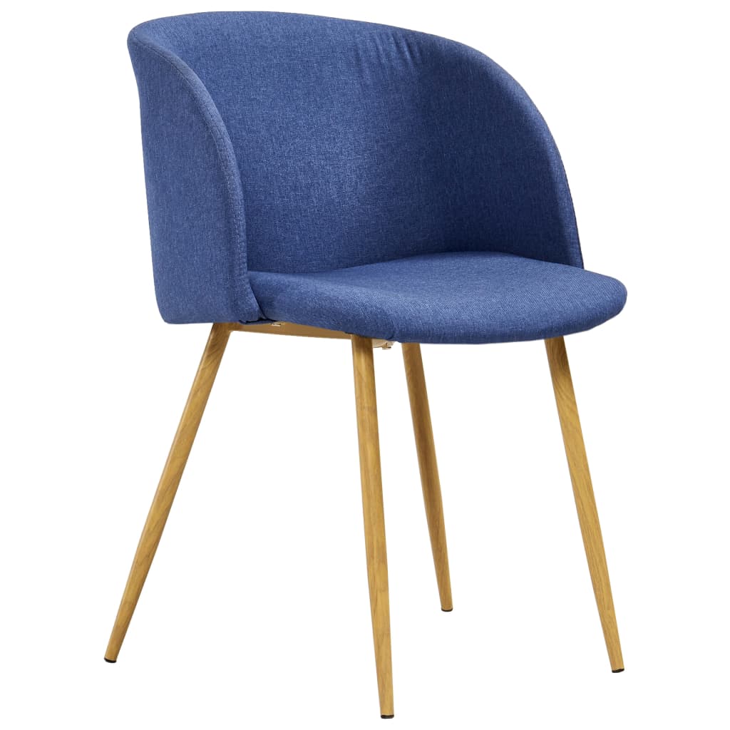 vidaXL Krzesła do jadalni, 2 szt., niebieskie, tapicerowane tkaniną
