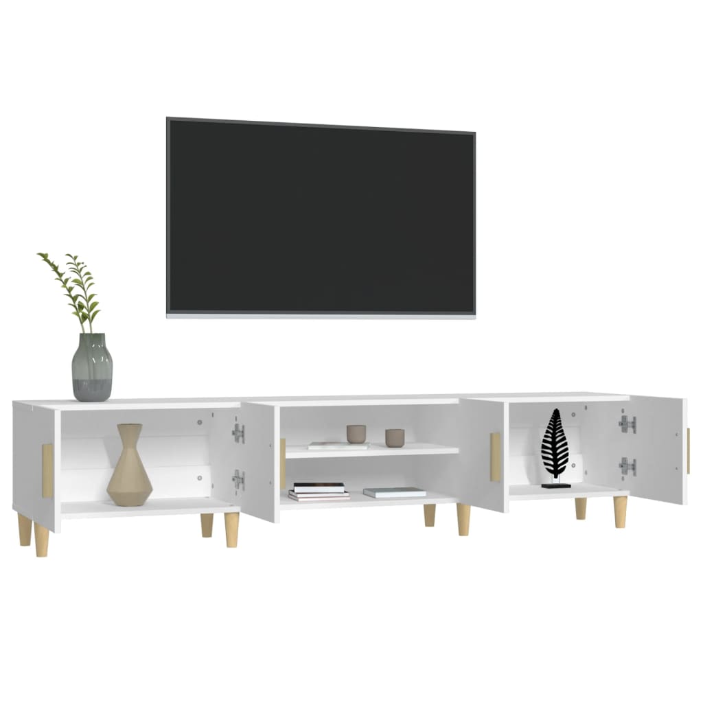 vidaXL Szafka pod TV, biała, 180x31,5x40 cm, materiał drewnopochodny