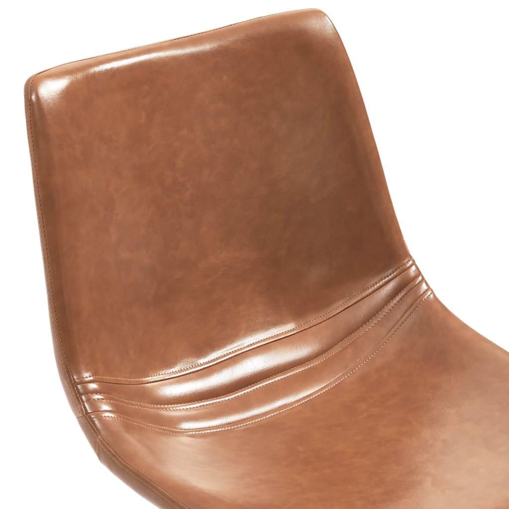 vidaXL Krzesła stołowe, 4 szt., kolor koniaku, sztuczna skóra