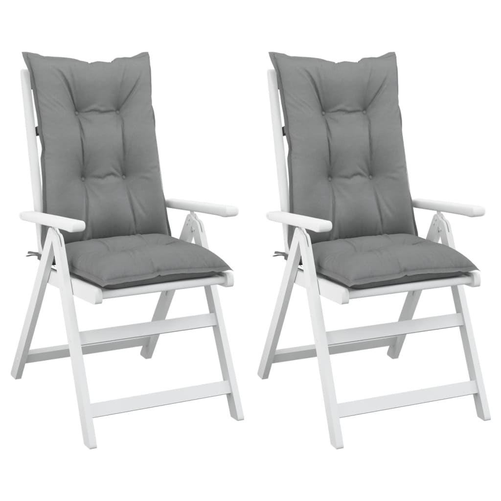 vidaXL Poduszki na krzesła ogrodowe, 2 szt., szare, 120x50x7 cm