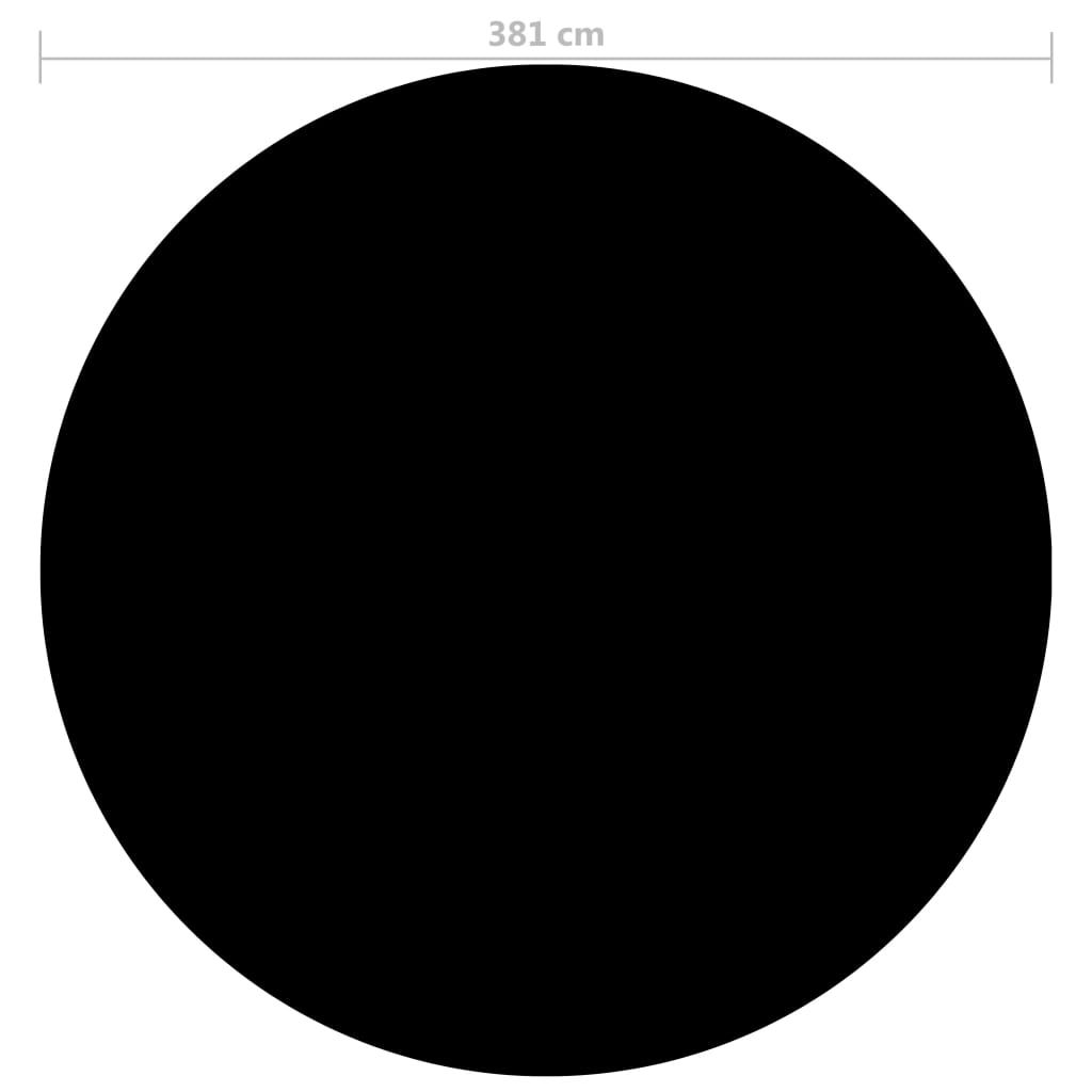 vidaXL Pokrywa na basen, czarna, 381 cm, PE