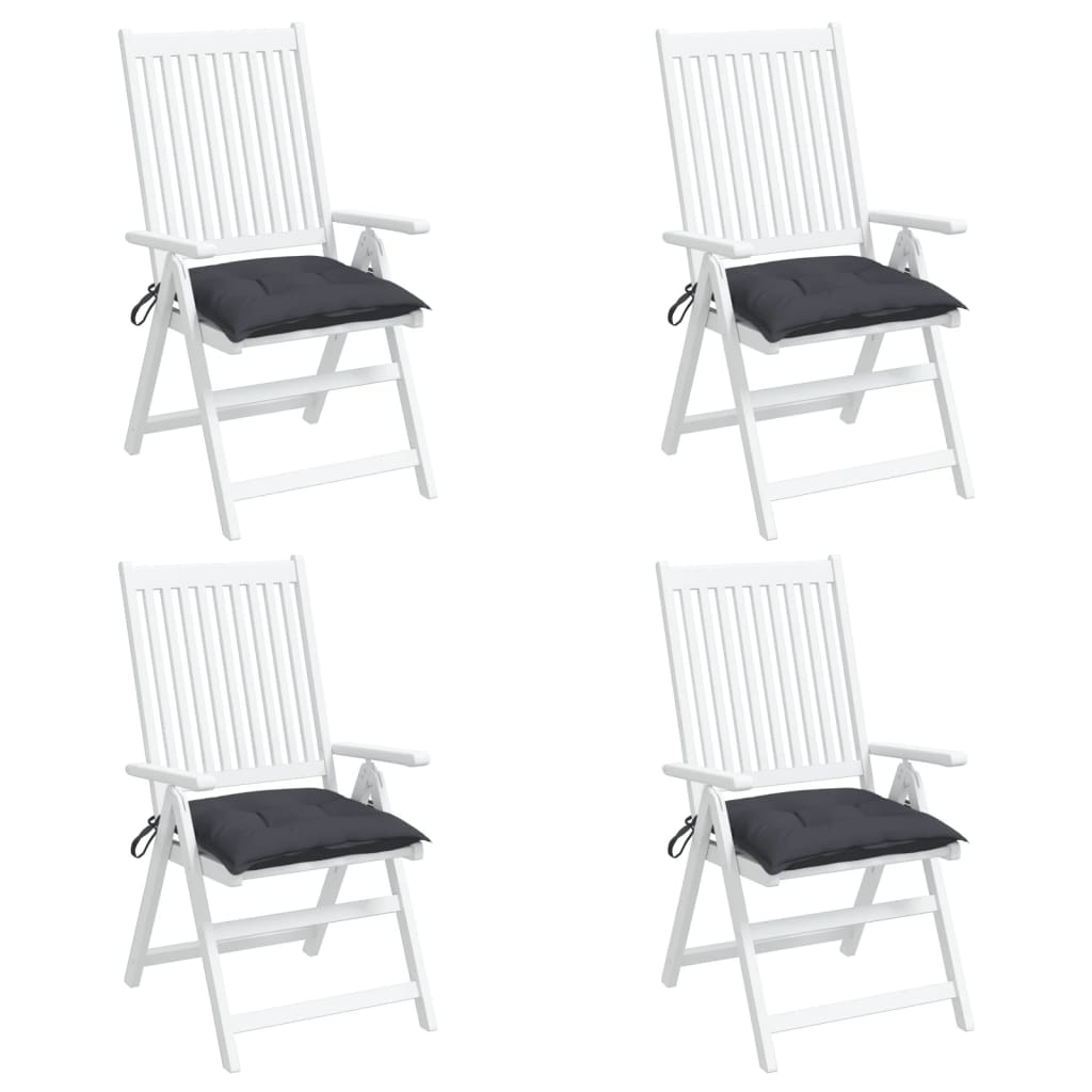 vidaXL Poduszki na krzesła, 4 szt., antracytowe, 50x50x7 cm, tkanina