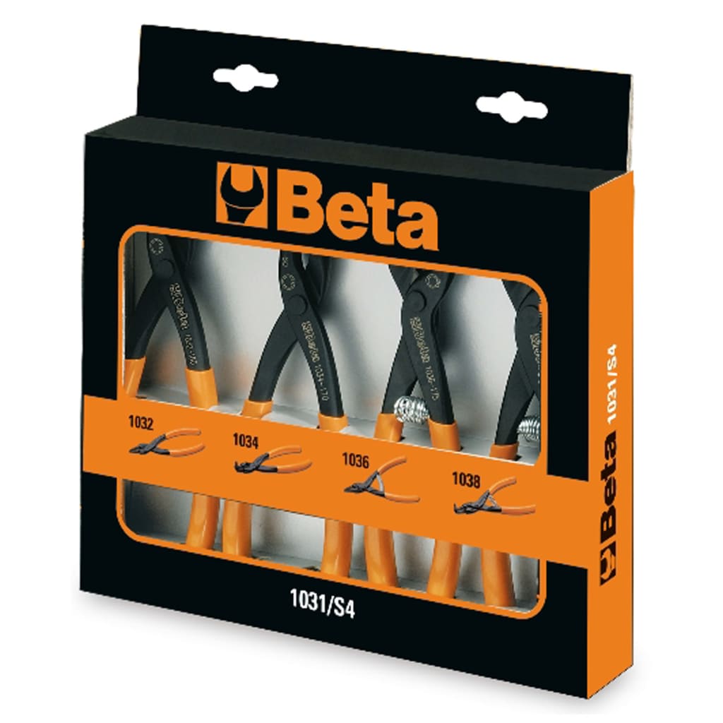 Beta Tools Zestaw 4 szczypiec do pierścieni zabezpieczających 1031/S4