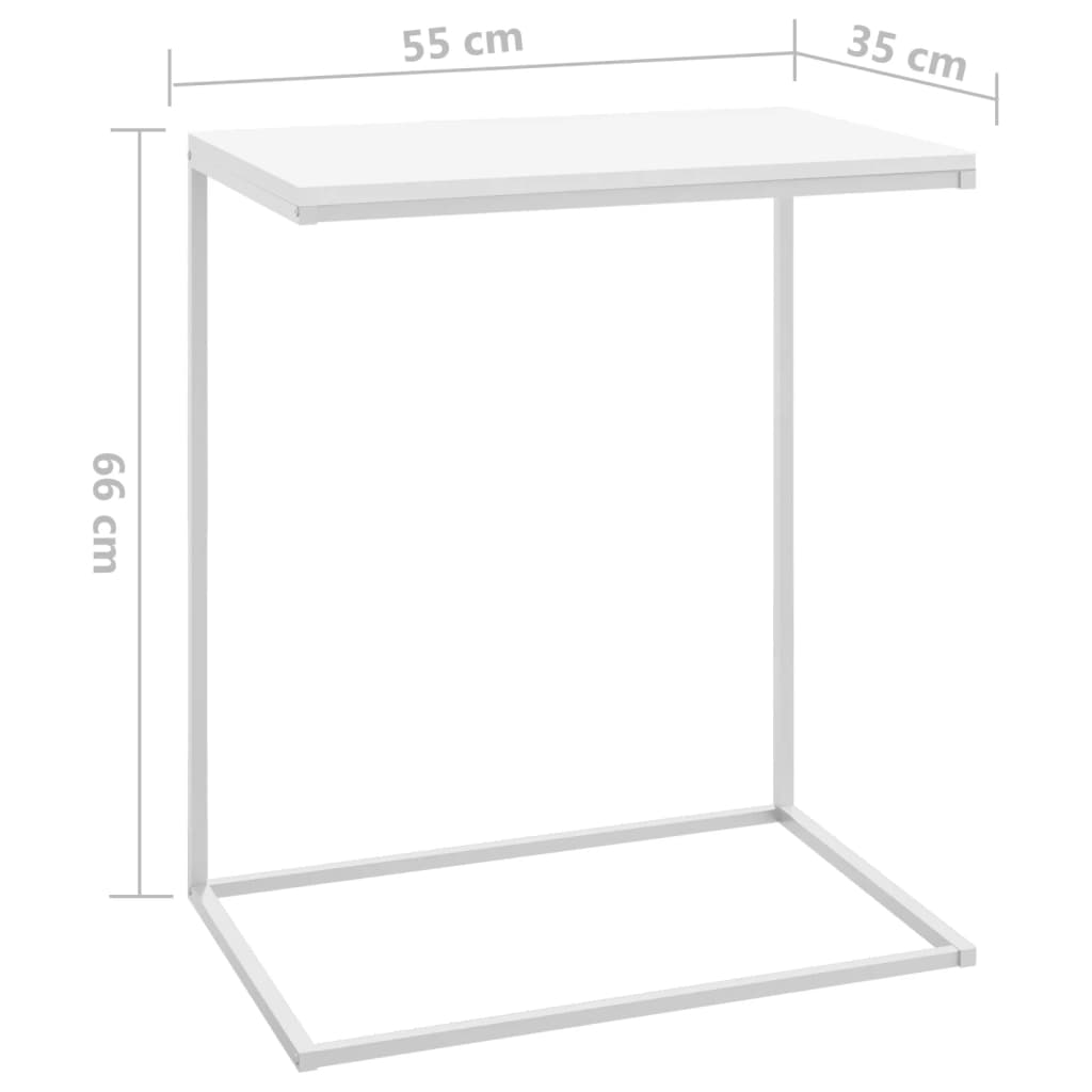 vidaXL Stolik boczny, biały, 55x35x66 cm, materiał drewnopochodny