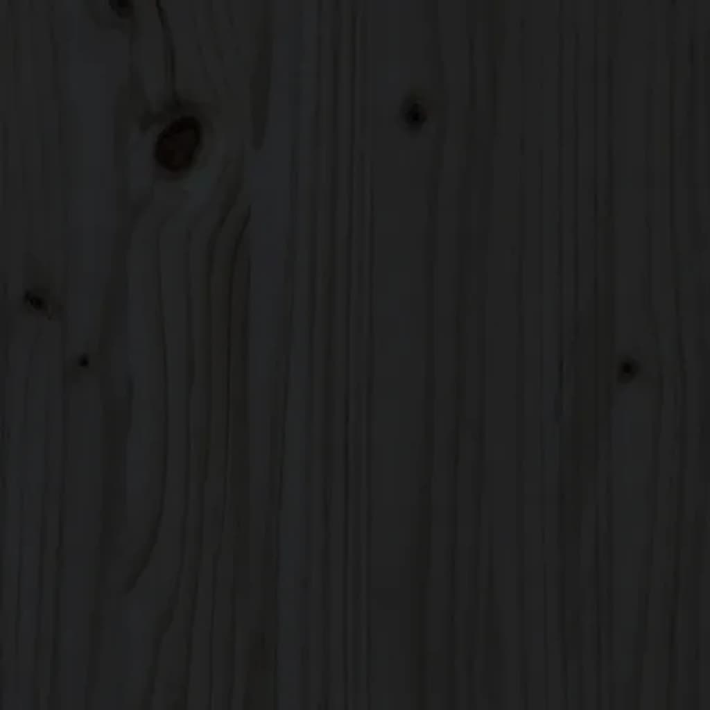 vidaXL Biurko, czarne, 100x50x75 cm, lite drewno sosnowe