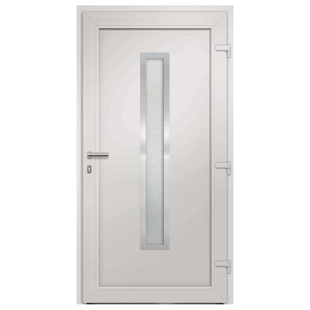 vidaXL Drzwi wejściowe zewnętrzne, antracytowe, 108 x 208 cm