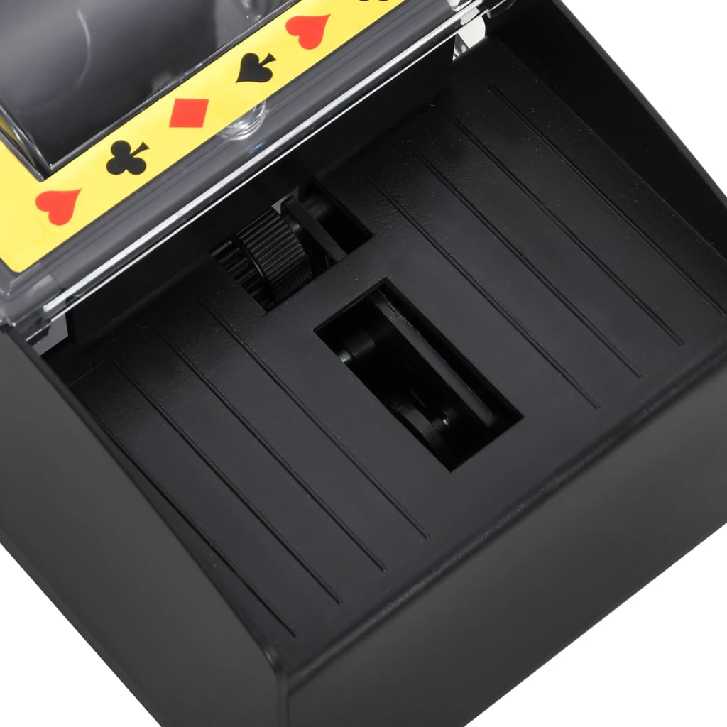 vidaXL Automatyczna tasowarka do kart, czarna, na 2 talie