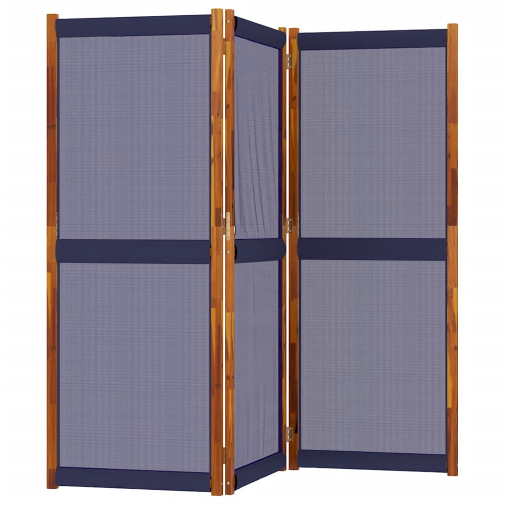 vidaXL Parawan 3-panelowy, ciemnoniebieski, 210x180 cm