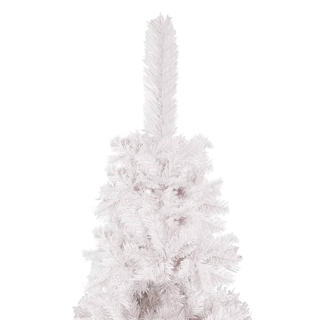 vidaXL Smukła choinka, biała, 180 cm