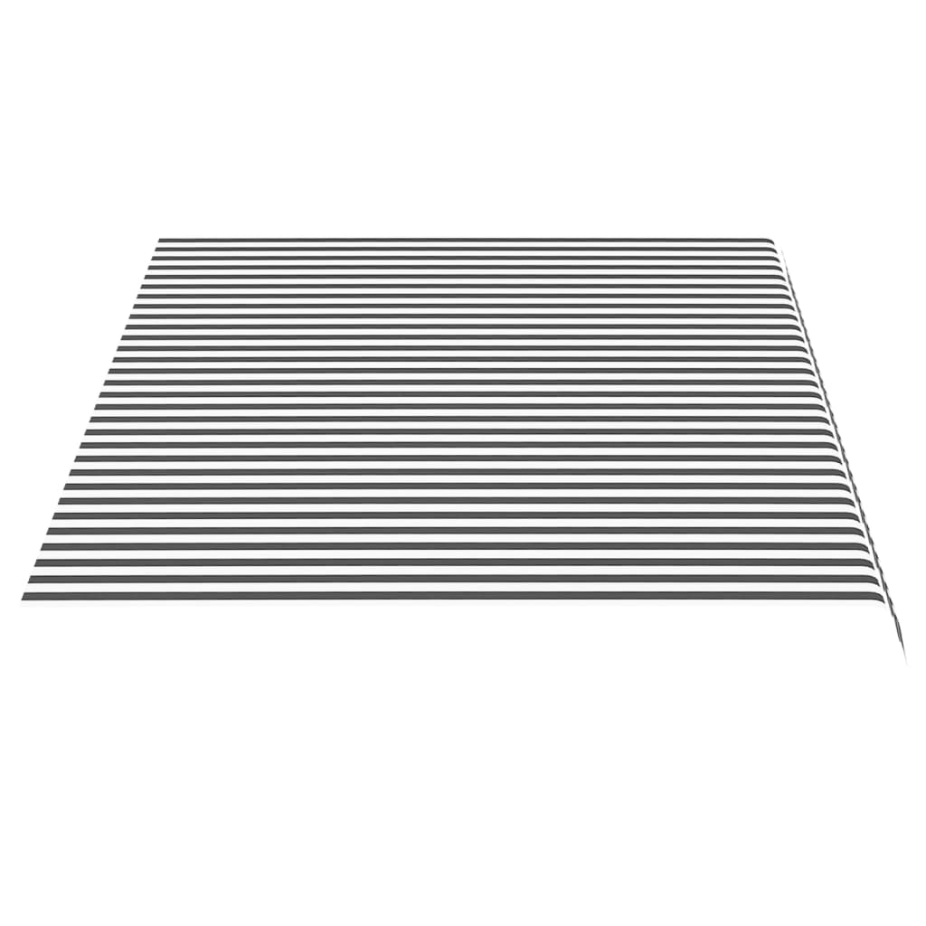vidaXL Zapasowa tkanina na markizę, antracytowo-biała, 4,5x3 m