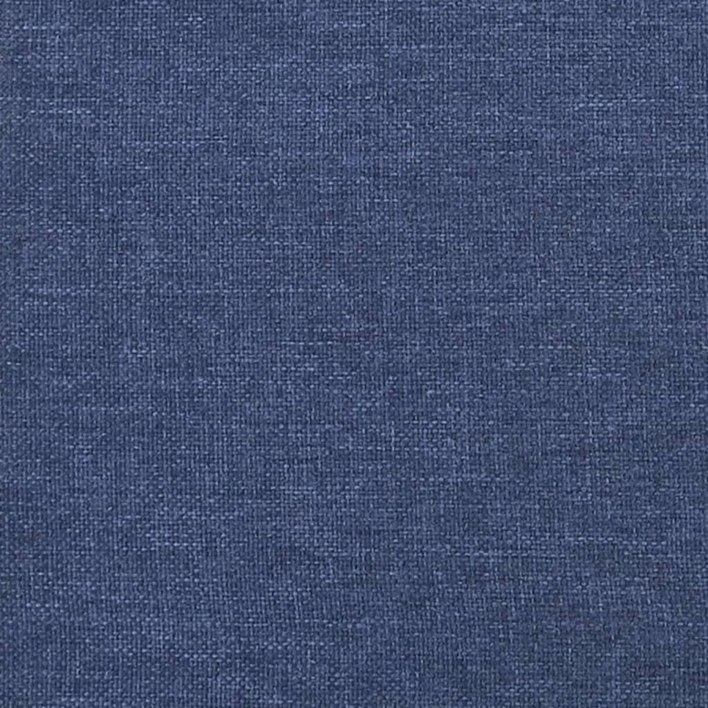 vidaXL Łóżko kontynentalne z materacem, niebieskie, tkanina, 80x200 cm