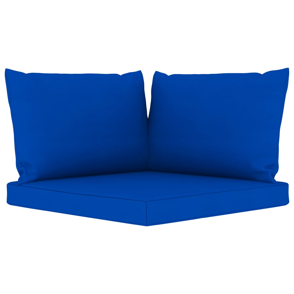 vidaXL 10-cz. zestaw wypoczynkowy do ogrodu, niebieskie poduszki