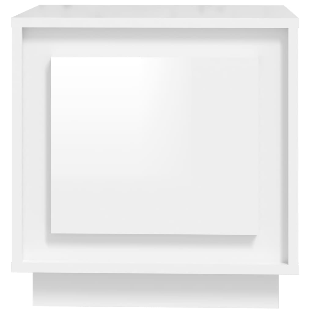 vidaXL Szafka nocna, wysoki połysk, biała, 44x35x45 cm