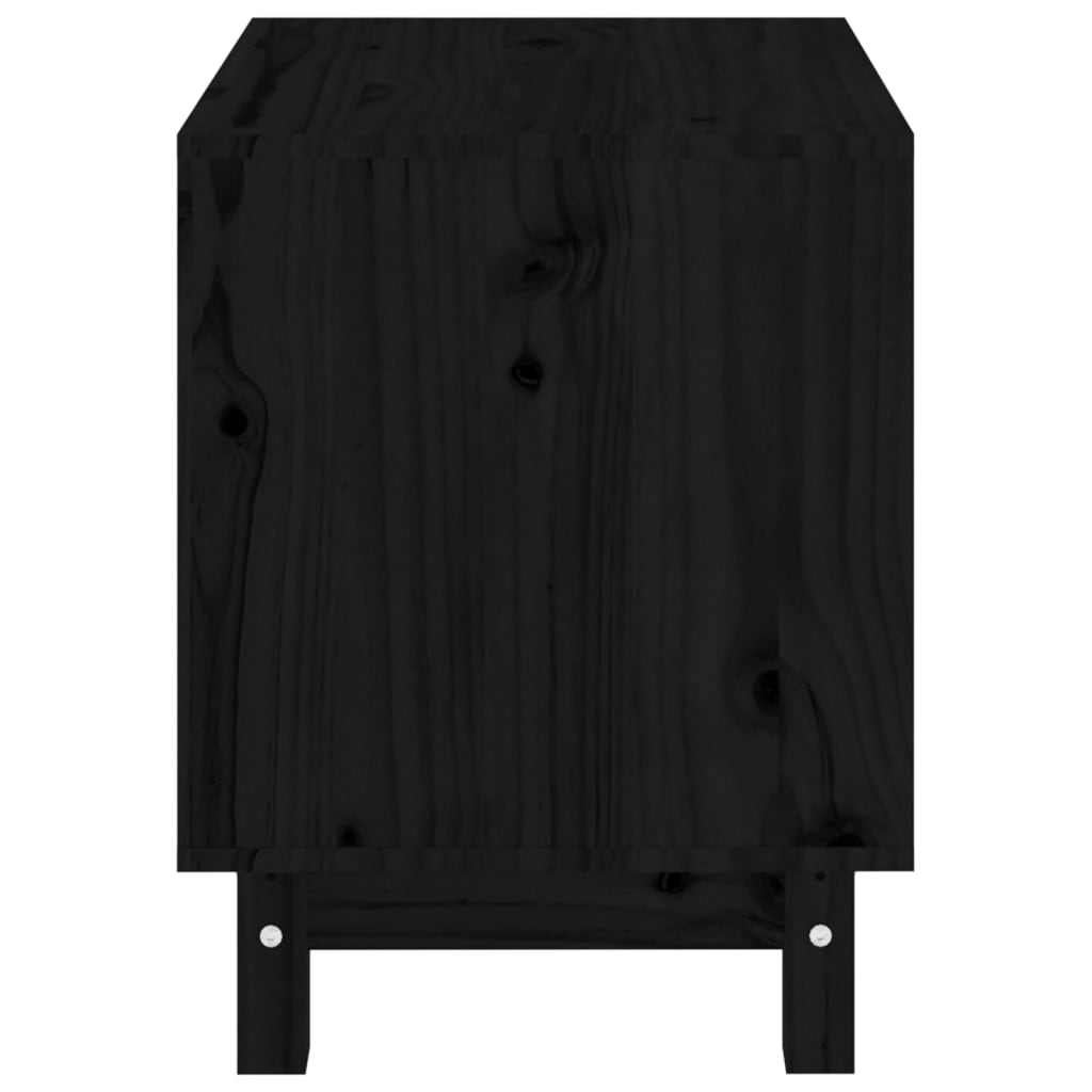 vidaXL Domek dla psa, czarny, 50x40x52 cm, lite drewno sosnowe