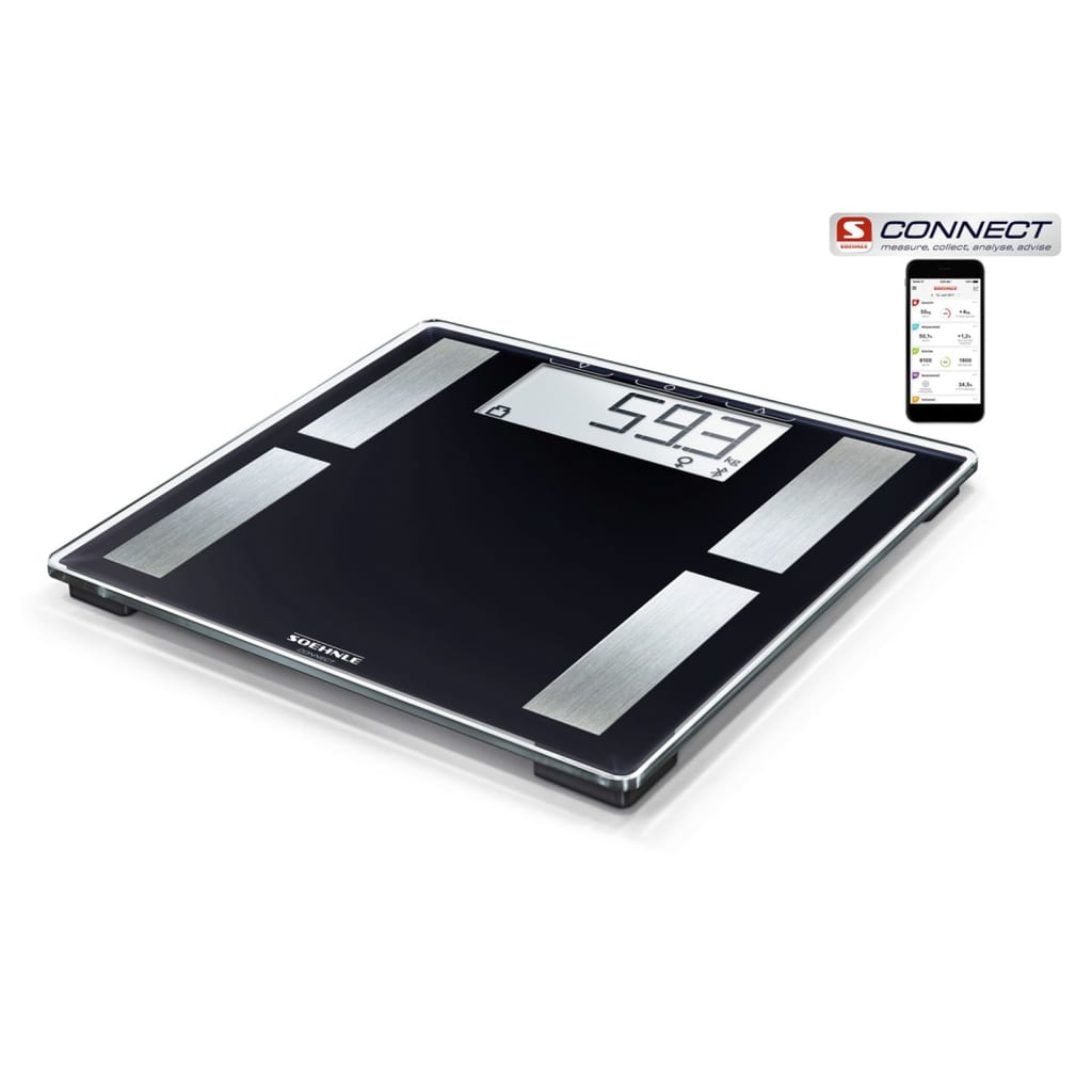 Soehnle Waga elektroniczna Shape Sense Connect 50, 180 kg, czarna