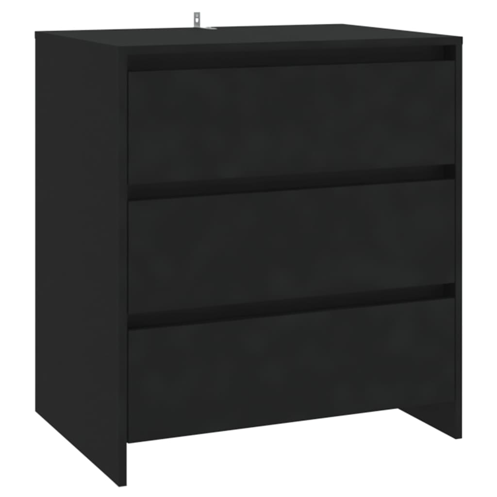 vidaXL 3-częściowa szafka boczna, czarna, materiał drewnopochodny
